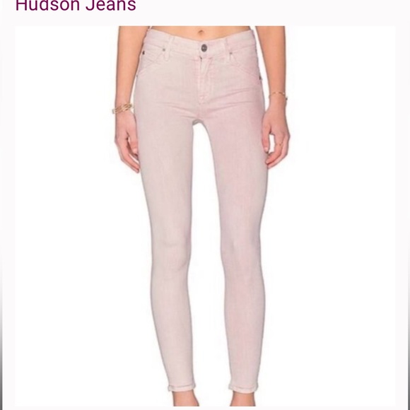 Hudson Pink Midrise Ankle LILLY Skinny Jeans - Picture 2 of 13